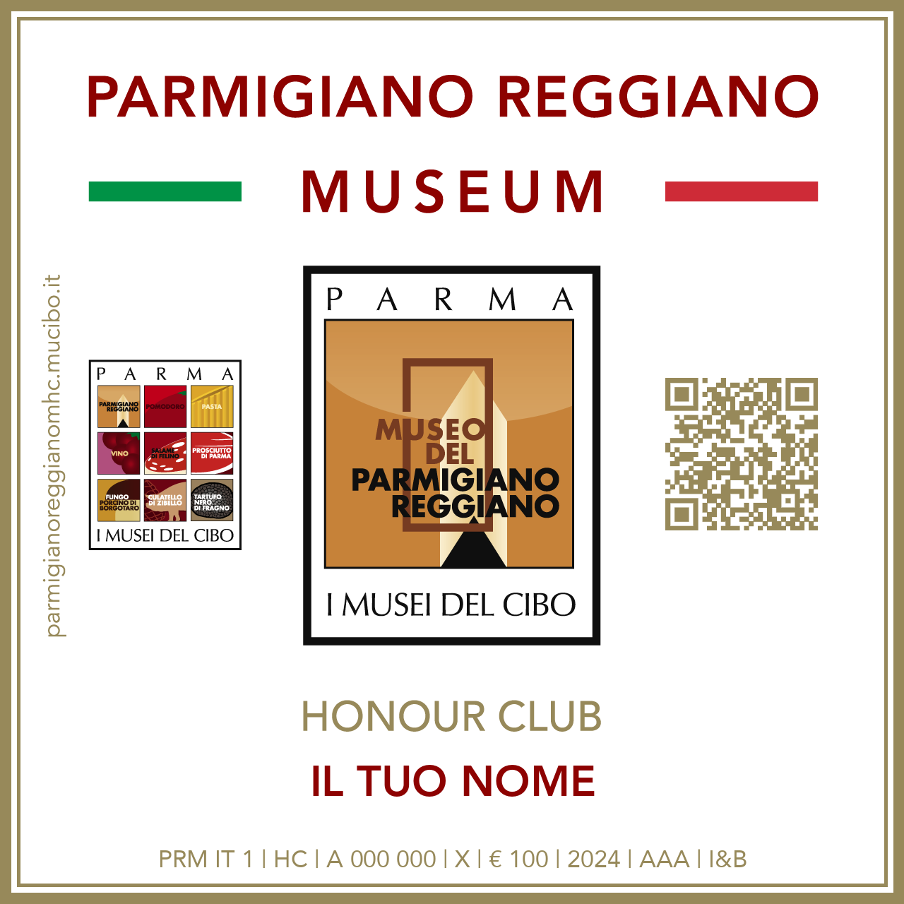 Parmigiano Reggiano Museum Honour Club - Token - IL TUO NOME